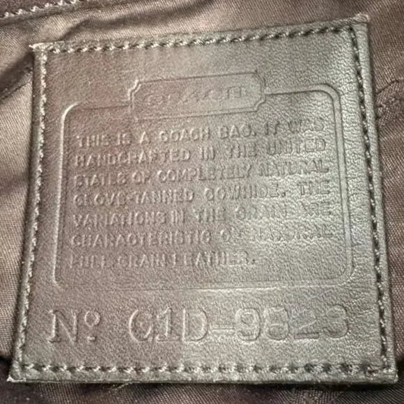 Coach Vintage Brown Leather Bag -9823 - Picture 6 of 7